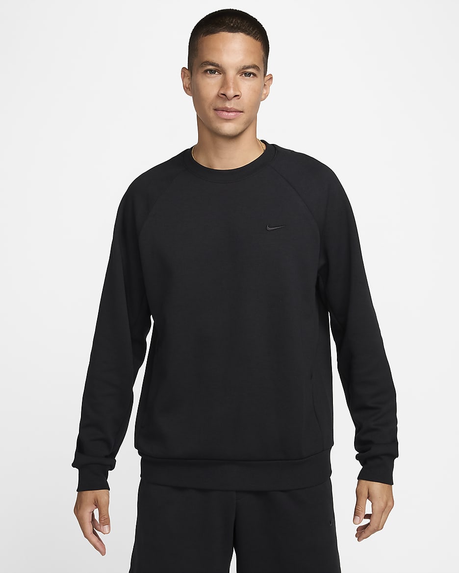 Nike dri fit crew neck sweatshirt best sale